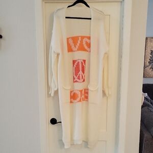 Open Cardigan Sweater L